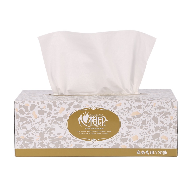 心相印(Mind Act Upon Mind) D130盒抽2层130抽190*185mm 3盒*16提/箱 单箱装