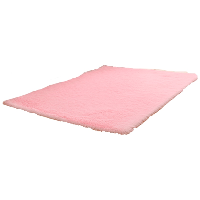 美帮汇现代简约粉色公主卧室满铺全铺地毯家用客厅毛毛绒床边飘窗地毯垫