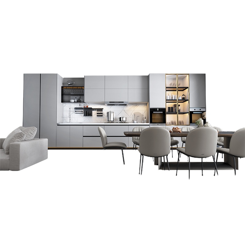 拉迷全屋定制 定制橱柜定制组装家用石英石现代整体厨房厨柜灶台柜一体定做