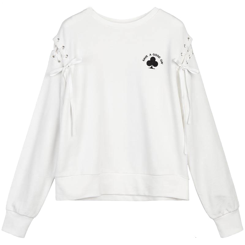 拉夏贝尔秋季女装新韩版宽松显瘦复古印花套头chic卫衣女1T000413