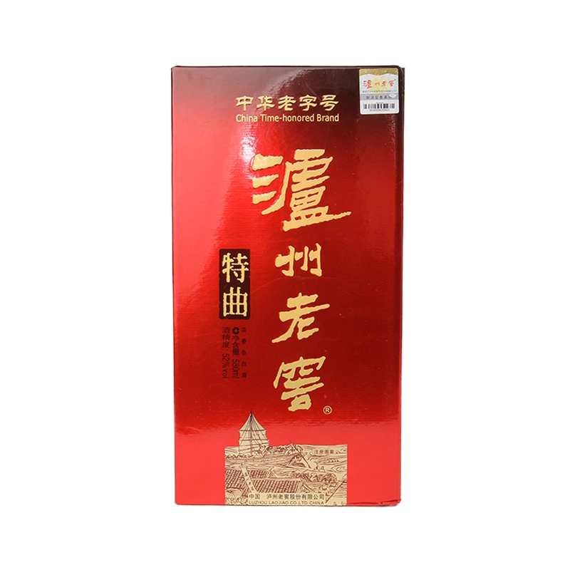 泸州老窖 特曲 52度浓香型白酒 580ml单瓶装