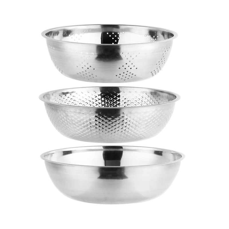 诺顿(NORTON) 厨宝全能套装A-5GCB003A 不锈钢三件套洗米筛洗菜盆和面盆 单套价