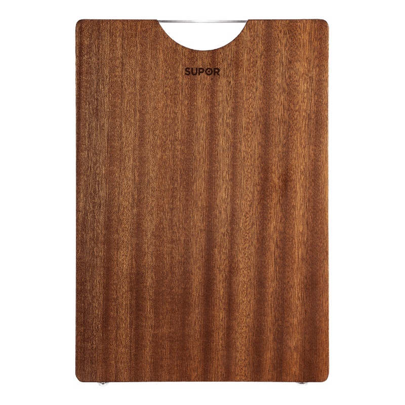 苏泊尔(SUPOR)砧板 乌檀木整木菜板 实木家用擀面案板方形切菜板 加厚大号45*3.0cm W453030AD1