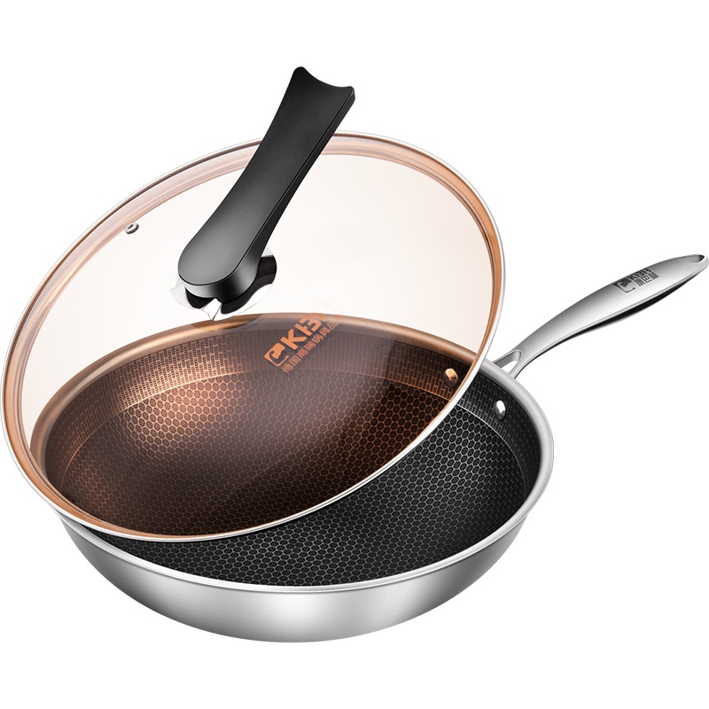 康巴赫(KBH)锅具不锈钢炒锅家用炒锅炉灶通用