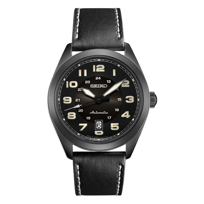 精工(SEIKO)日韩品牌 机械表 男 休闲运动皮表带男士手表SRPC89J1