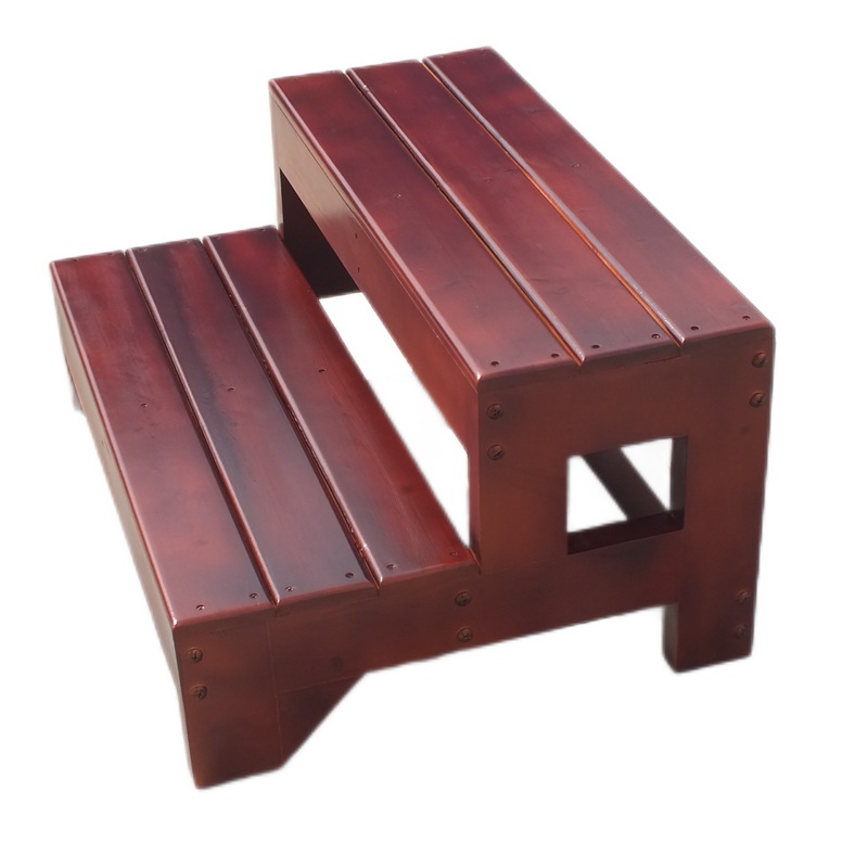 家用梯实木三步梯凳两用梯凳子台阶脚踏板凳飘窗梯四层梯工业楼梯