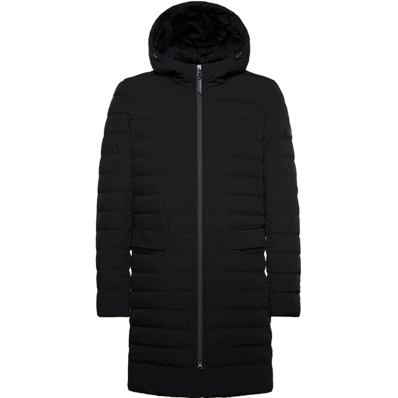 波司登白鹅绒中长款连帽男士外套 轻薄羽绒服男