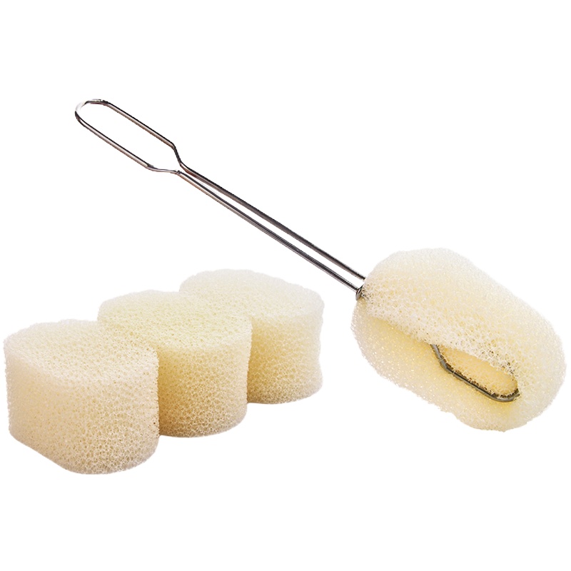 不锈钢手柄洗杯刷奶瓶刷 可替换刷头保温杯玻璃杯水杯清洁工具刷子 科林清