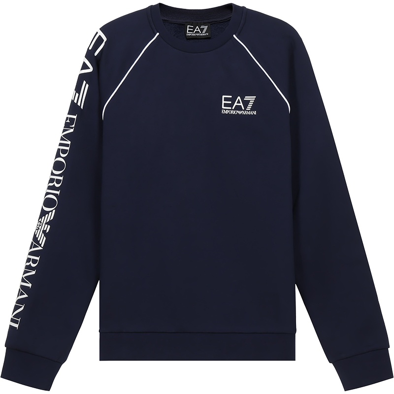 EMPORIO ARMANI EA7 阿玛尼 男士棉质加绒款圆领长袖卫衣运动衫6KPM71 PJ07Z