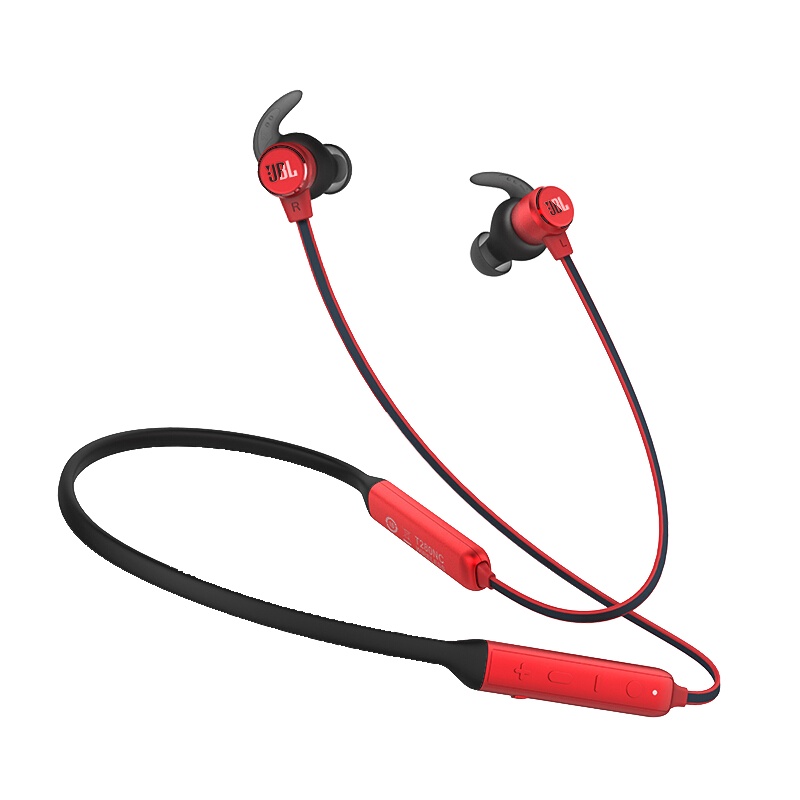 JBL T280NC 入耳式无线降噪蓝牙耳机 运动耳机 手机游戏耳机 苹果安卓通用 跑步磁吸式带麦 激情红