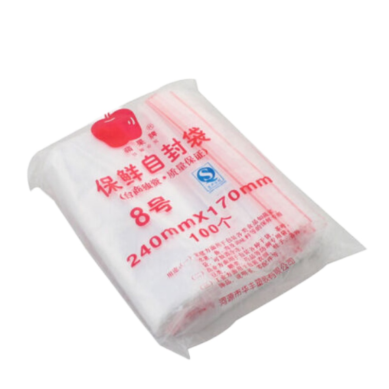 美丽雅(maryya) 苹果 PE自封袋 防潮塑料封口袋12号1包100个