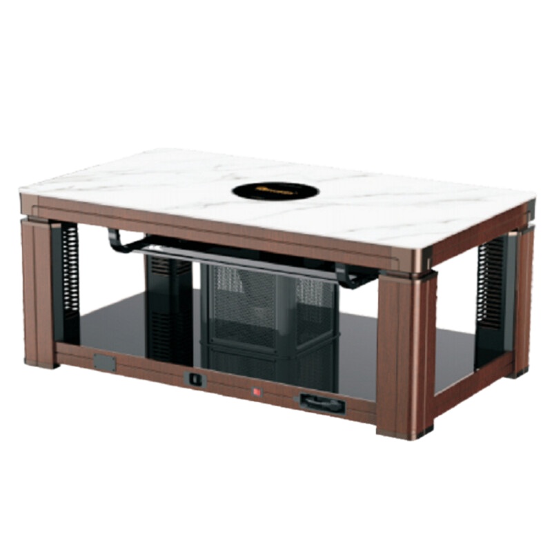 经济型B款升降茶几[水云纱岩板]/电陶炉