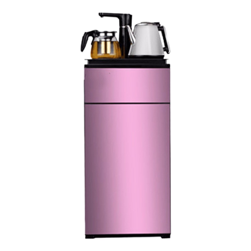 饮水机家用 台式小型 立式 冷热 全自动上水 下置水桶 茶吧机智能 玫瑰金-多层防烫壶+龙头自动旋转 温热