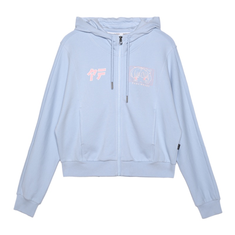 大嘴猴 春季新款ins休闲带帽开衫运动外套韩版上衣女