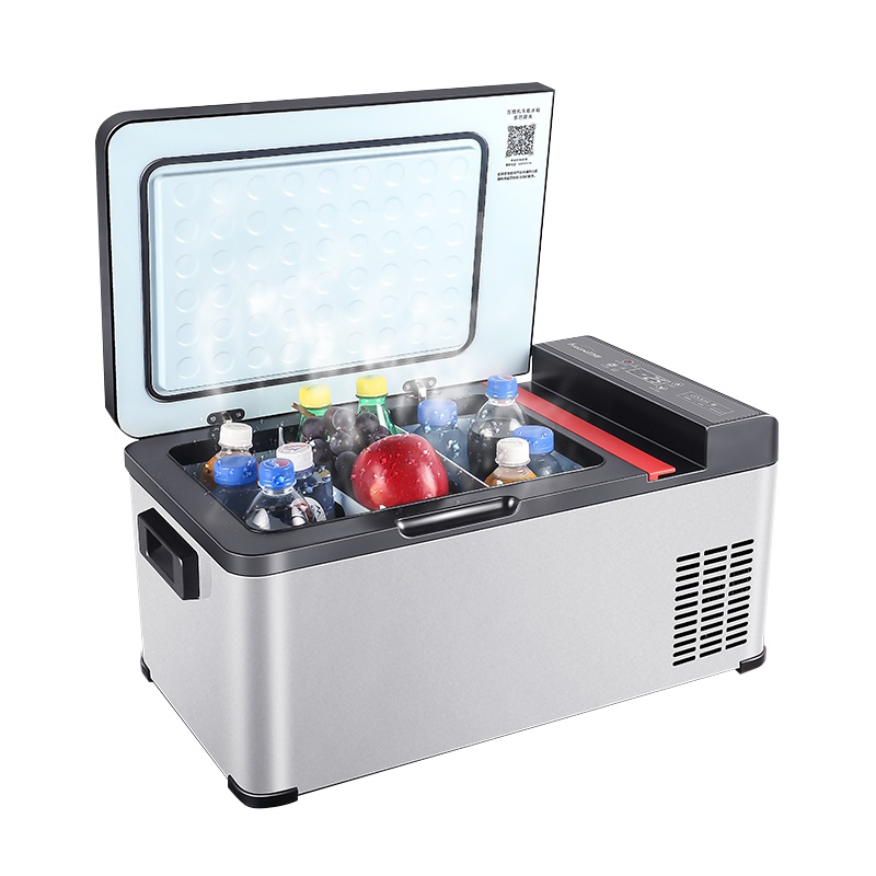 骑炫Q18压缩机车载冰箱 大容量迷你冰箱制冷 小型车家两用 冰冻冷冻冷藏