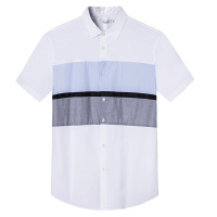 与狼共舞短袖衬衫男2019夏季新款男装韩版潮流修身百搭短袖衬衣男