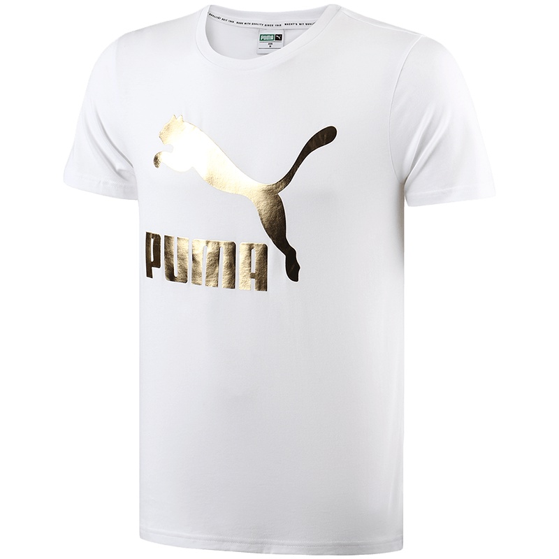 PUMA彪马男装运动服圆领LOGO短袖跑步健身T恤596535