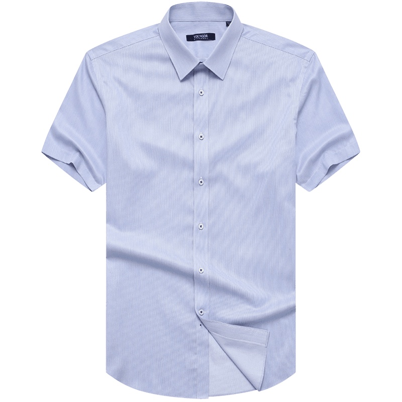 Youngor/雅戈尔【DP免烫】 2020夏季 衬衫男 短袖衬衫 细条纹衬衫男 男衬衣163HJA