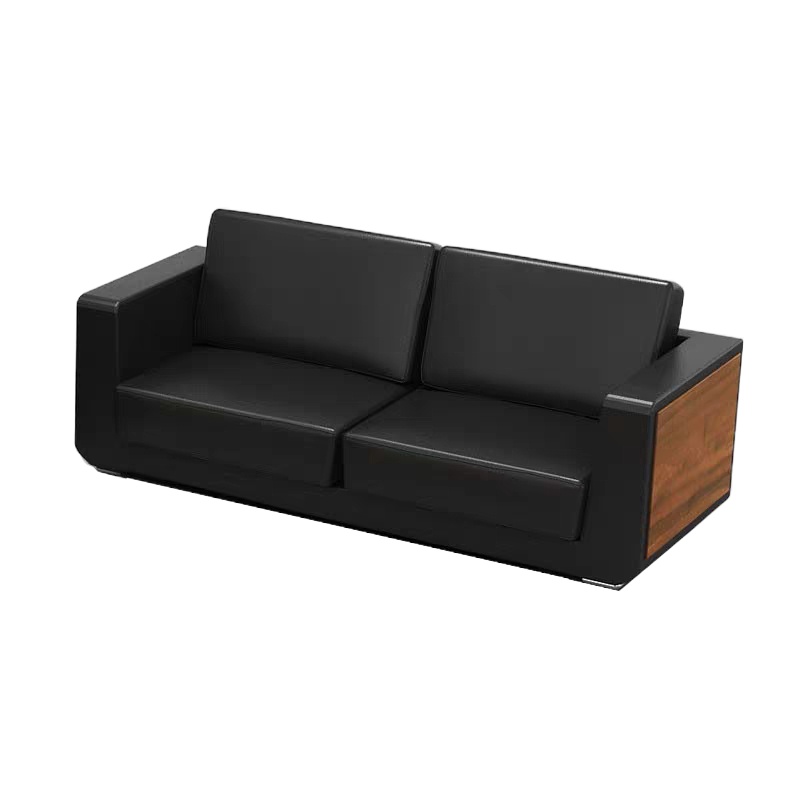 豫亨 办公家具三人位办公沙发办公室沙发现代简约会客接待商务皮艺洽谈沙发茶几组合