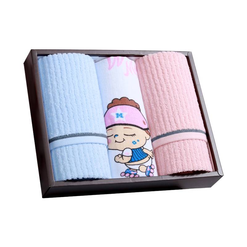 洁丽雅 么么哒雅致亲子套装-1 DX0666 婴儿洗脸家用少女柔软吸水手巾(单位:盒)