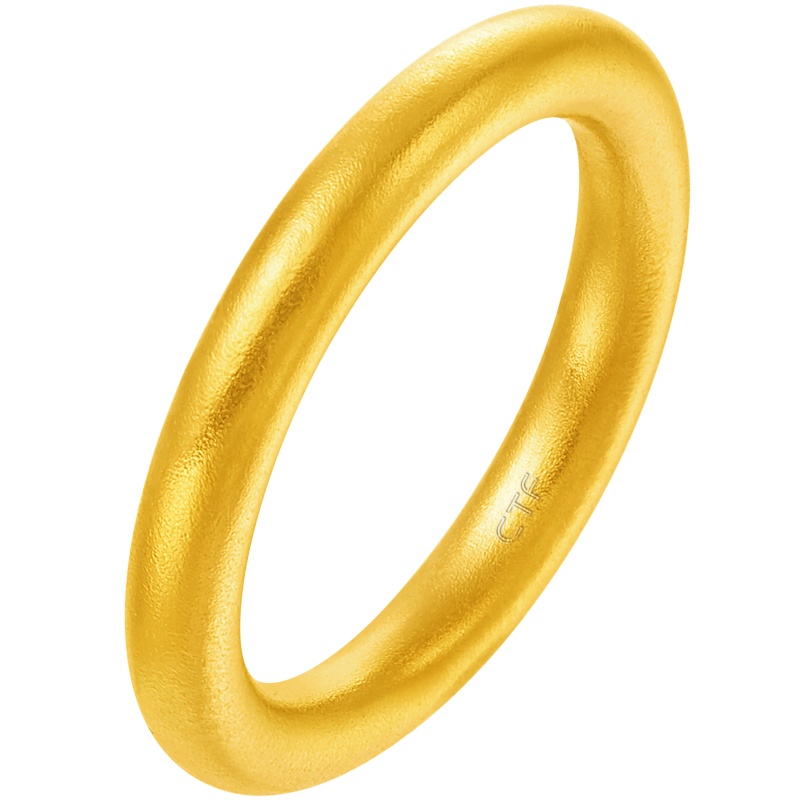 周大福经典传承系列足金金素圈戒指计价F221843