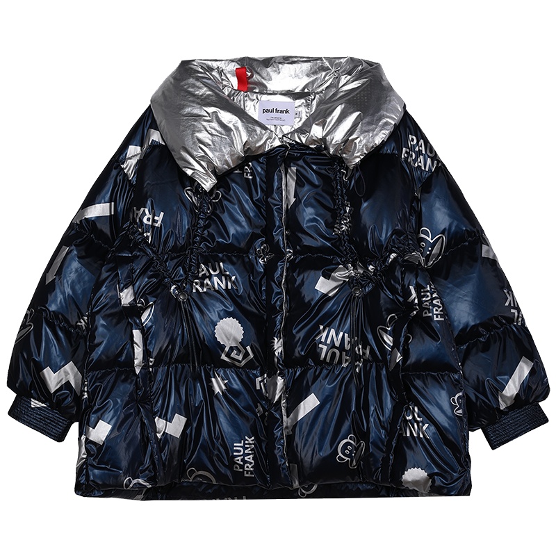 Paul Frank/大嘴猴冬季新款羽绒服韩版潮流印花宽松轻薄外套