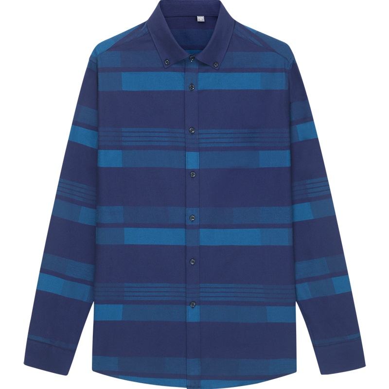 HODO红豆男装商务休闲系列男士休闲长袖衬衫男