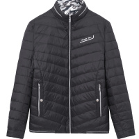 海一家旗舰店男装冬季男士简约纯色字母印花保暖羽绒服