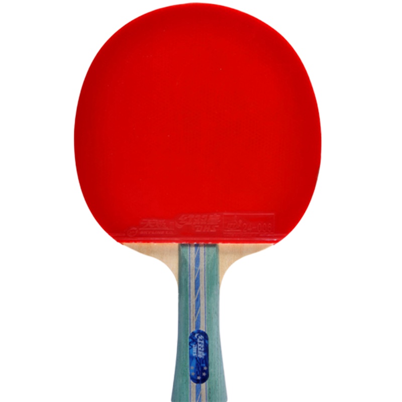 [健芬欣]红双喜DHS五星乒乓球拍R5002(单只)横拍碳素底板双面反胶皮乒乓球拍