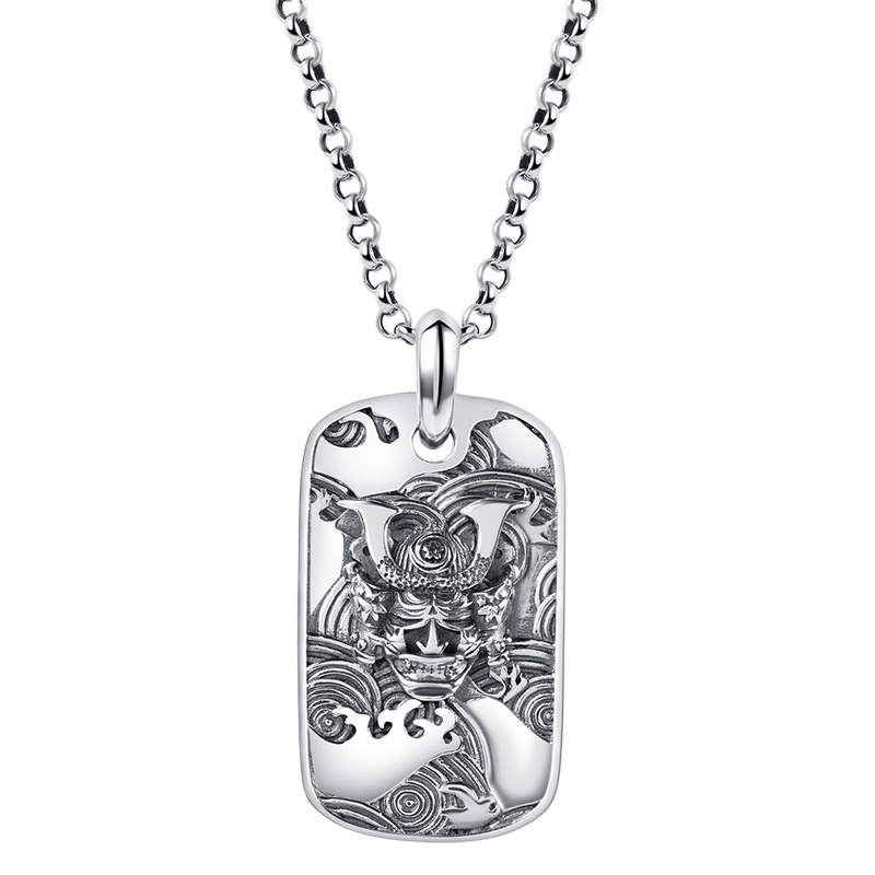 MYFD 项链男S925银首饰品复古浮雕般若时尚个性男女同款吊坠MYN18312101M