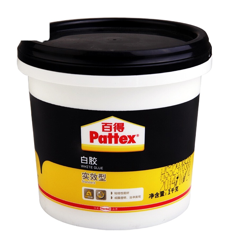汉高百得(Pattex)PXWG1SD 木工白胶 白乳胶 手工胶 粘接力好 实效型 1kg (单位:桶)