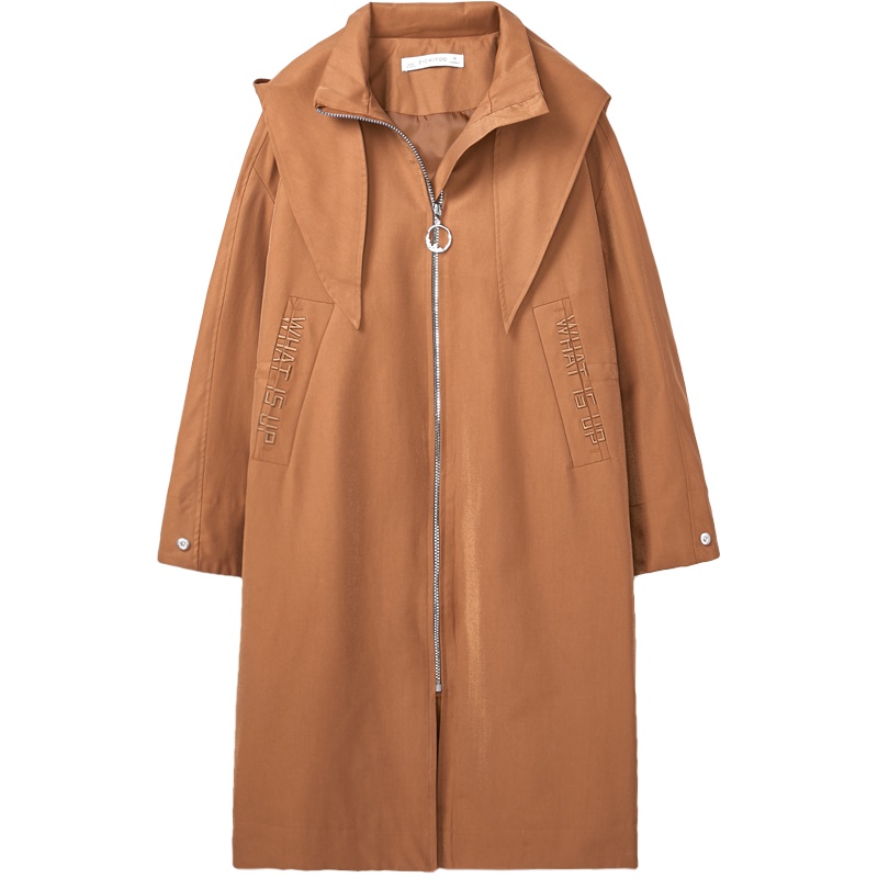 2019爱居兔秋季女装直筒版型长款 风衣