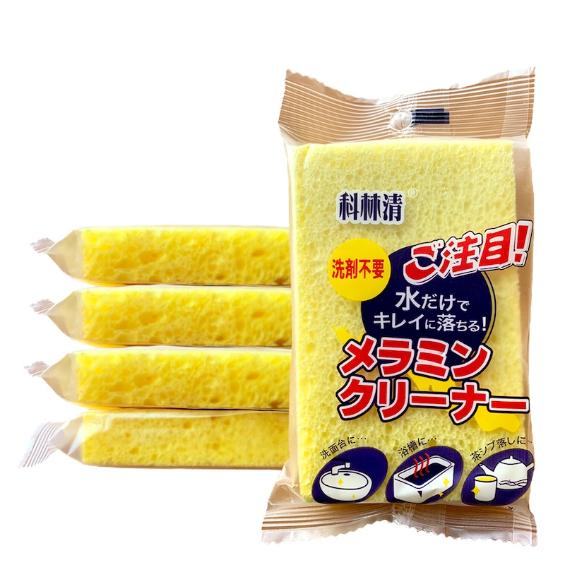 科林清【全棉木浆棉10片】百洁布海绵擦 去油污洗碗巾刷锅刷碗布白洁布奇妙洁净海绵擦地板浴室清洁钢丝球百洁布墩布