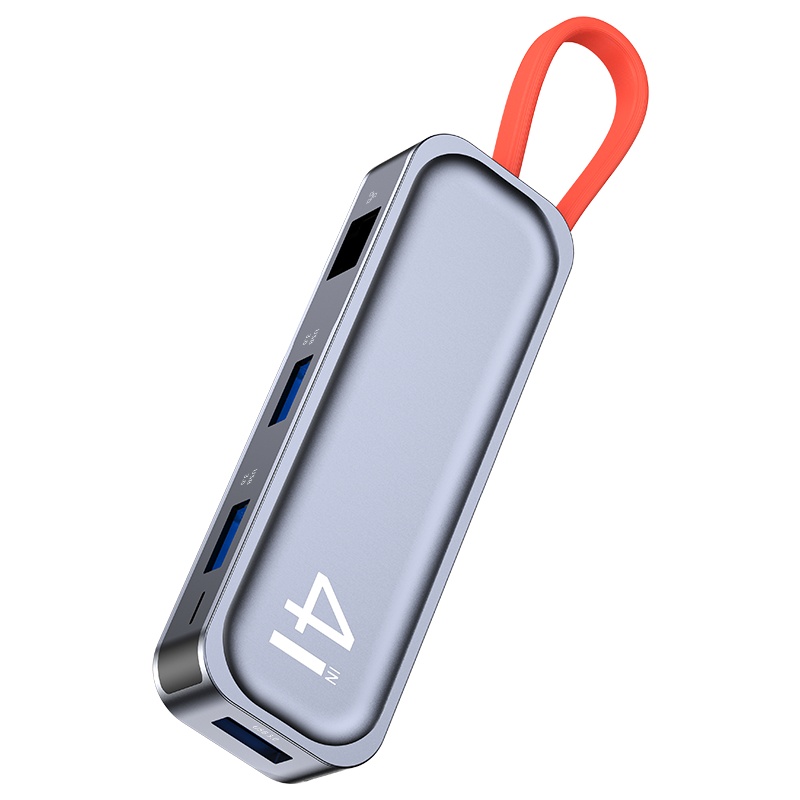 洛克(ROCK) TR05 Type-C转RJ45四合一多功能扩展坞 千兆网口/USB3.0 兼容电脑手机平板