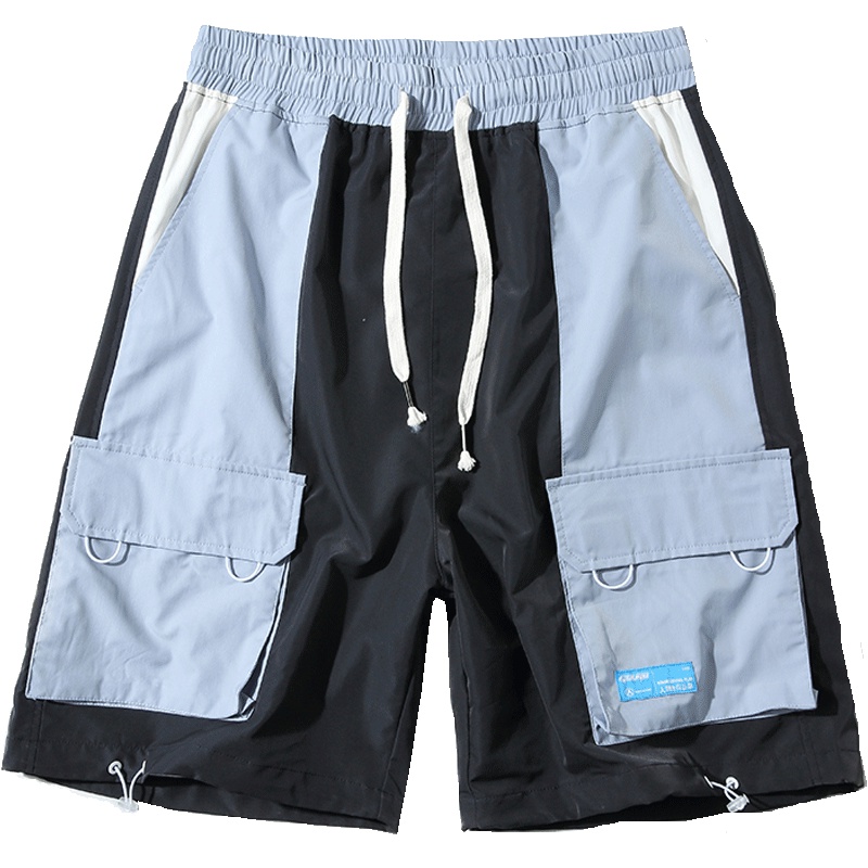 Guuka潮牌运动短裤男宽松 青少年嘻哈大口袋工装速干五分裤男宽松