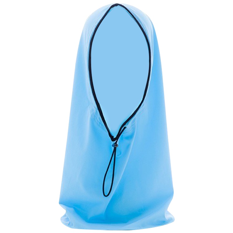 经典防晒头套-蓝色 全脸防晒脖套 登山遮阳冰丝透气面罩脸基尼 UPF50+专业