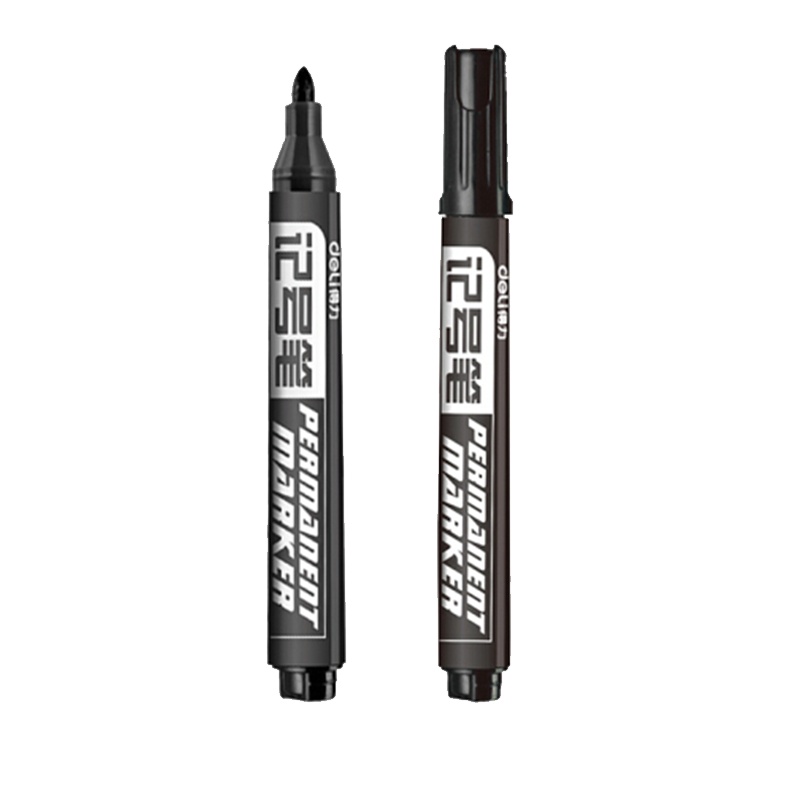 得力 (deli) 6881粗头物流油性记号笔大头笔 黑色 10支盒 4盒装(单位:件)