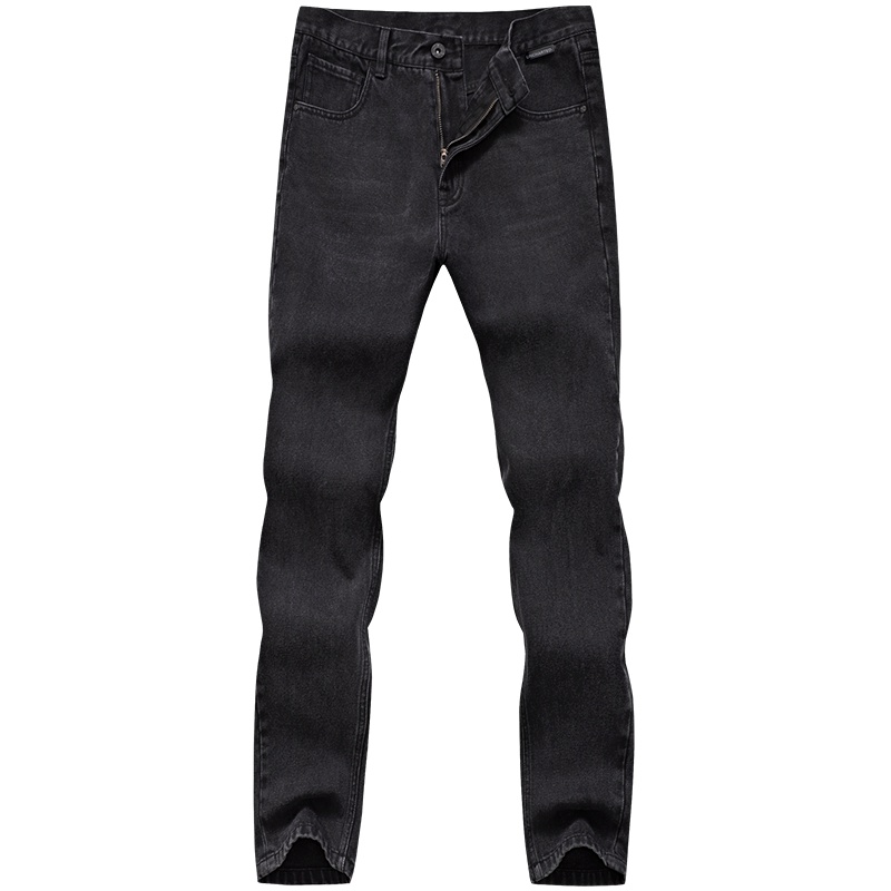 马克华菲牛仔裤男直筒宽松2019新款韩版潮流秋季深灰色牛子裤男裤