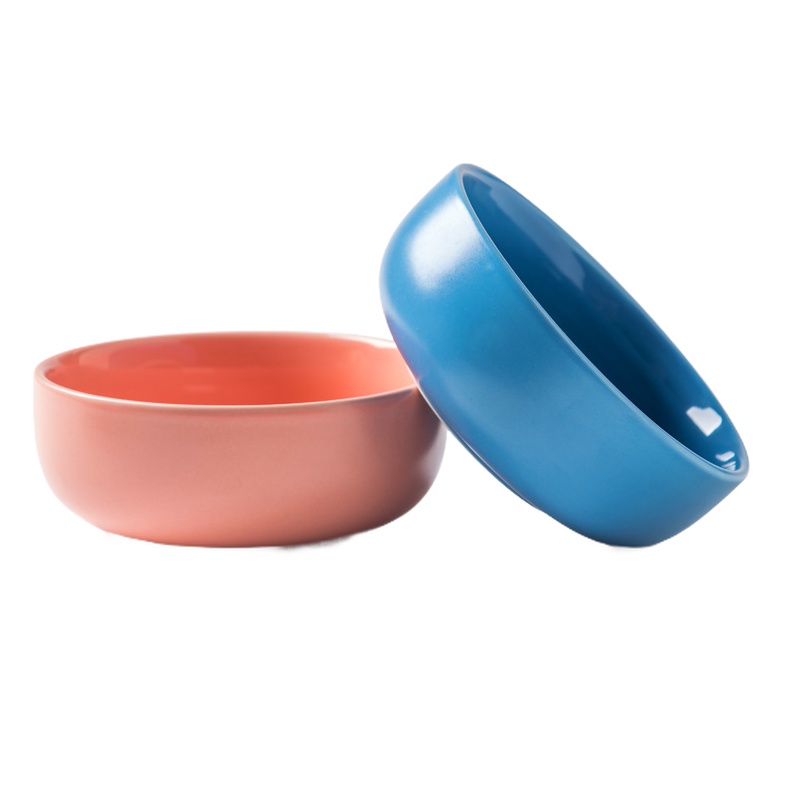 IJARL 亿嘉创意欧式陶瓷餐具家用汤碗陶瓷餐具极光系列 6英寸法海钵两只装 海蓝+浅红