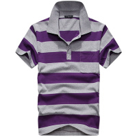 polo衫男短袖条纹翻领t恤串得起