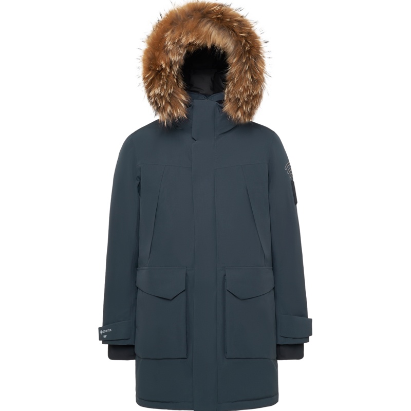 波司登保暖GORE-TEX防水防寒中长款羽绒服外套男