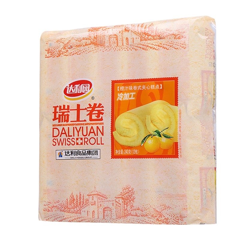 达利园 瑞士卷橙汁味240g 营造早餐口袋零食蛋糕