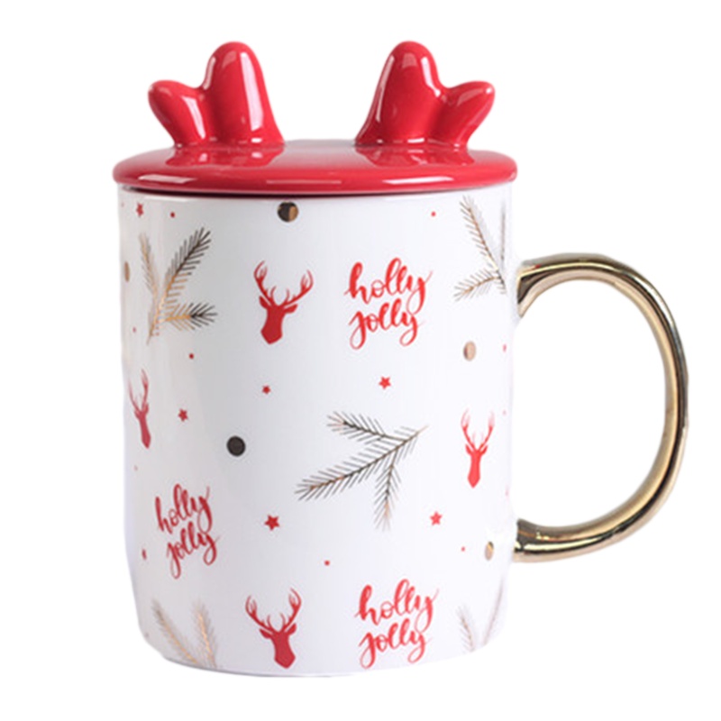 贝瑟斯 陶瓷马克杯办公室喝水杯子大容量咖啡杯带盖带勺