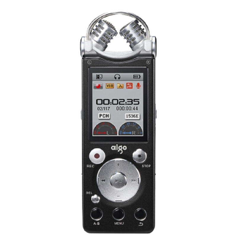 爱国者(aigo)录音笔 R5599 16G 微型专业50米无线录音 降噪远距离双麦克 HIFI播放 颜色随机