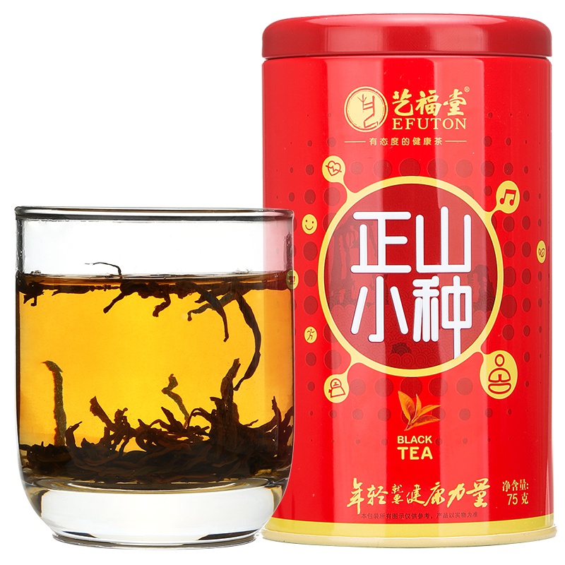 艺福堂茶叶 正山小种红茶特级浓香型武夷山早茶奶茶专用散装75g