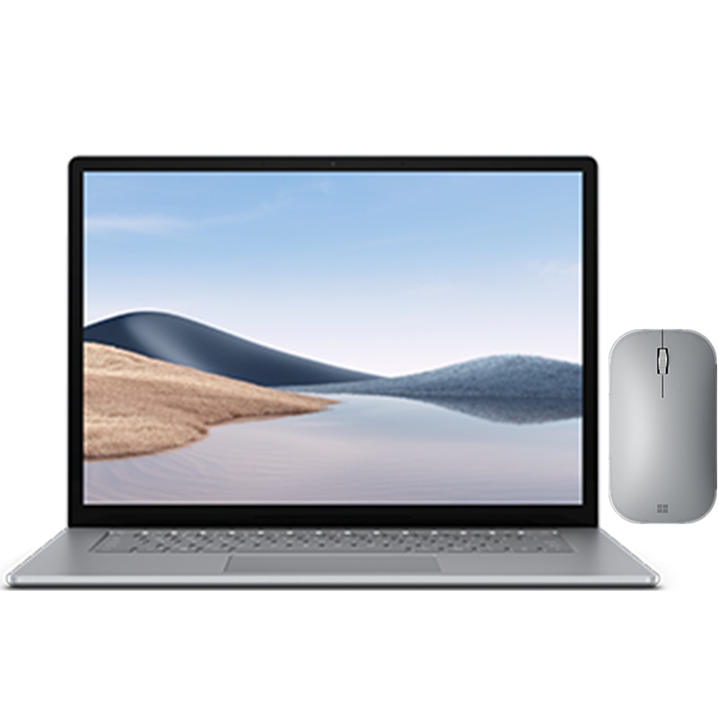 [+原装鼠标]微软(Microsoft)Surface Laptop4 高能版15英寸2.5K高色域触屏1.5kg轻薄本 i7-1185G7 16G 256G 锐炬Xe显卡 亮铂金