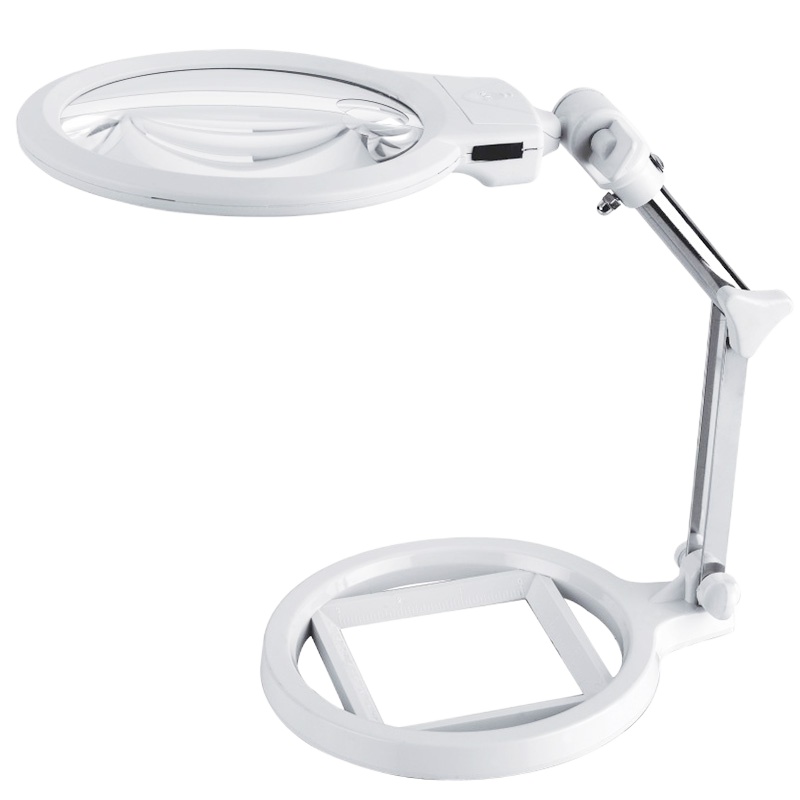 得力(deli) 放大镜高清带LED灯阅读维修雕刻照明放大镜