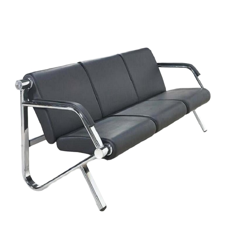 心业三人位钢架皮面椅XY-GPY2休息椅 此产品单件不出售批量请联系客服