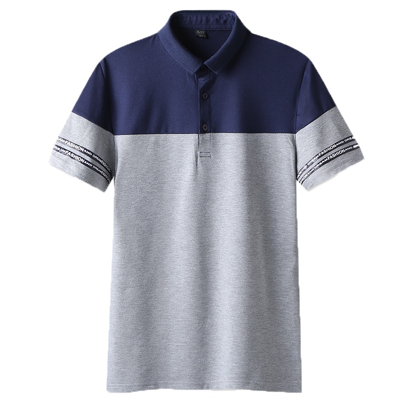 鳄鱼恤(CROCODILE) 新款夏季潮流男装衬衫领POLO衫大码2019夏装新款领短袖T恤男翻领短袖衣服