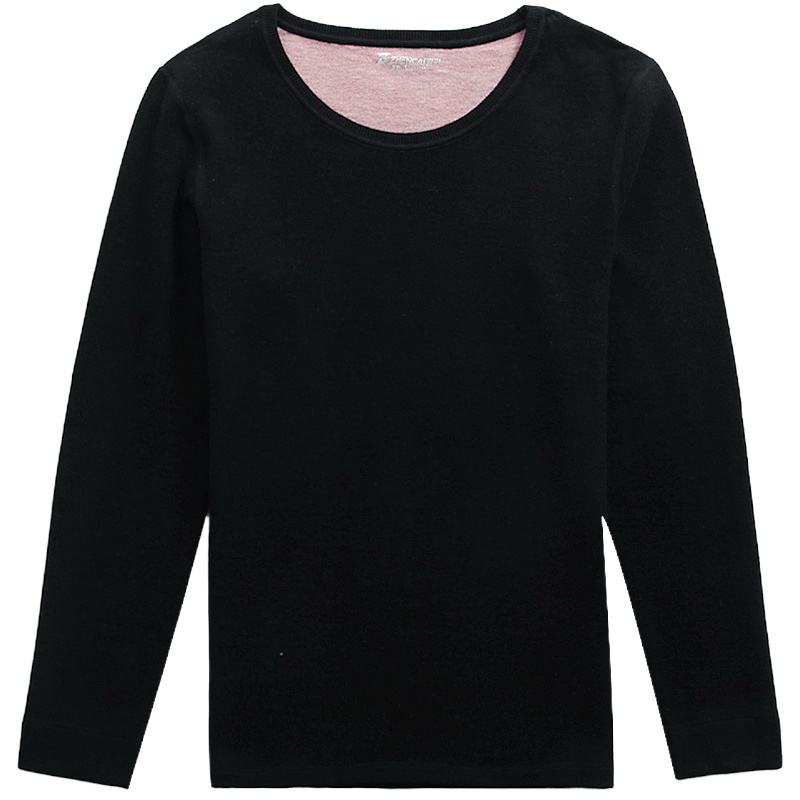 真彩发热德绒保暖内衣女士内含山羊绒亲肤上衣单件打底衣秋冬款厚